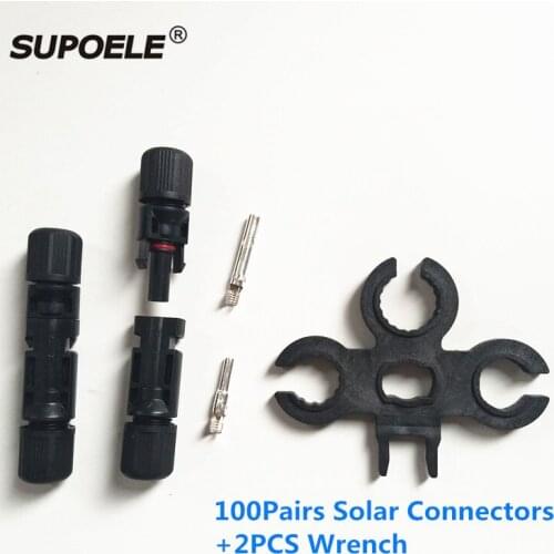 TUV listed Solar PV Connector Male And Female,Solar Panel Connector used for Solar Cable 2.5mm2 4mm2 6mm2 +2PCS Wrench Spanners