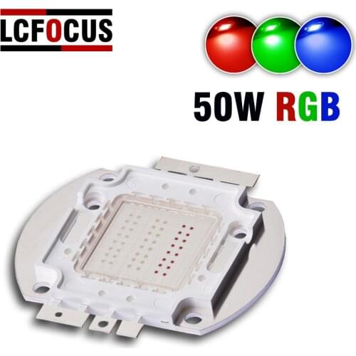 High-power 50W RGB LED chip COB red, green and blue full-color DIY stage light, used for stage light flood light