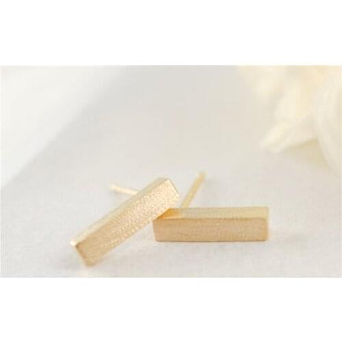 10pcs/lot Simple Design Brushed Bar Earring Jewelry Easy To Match Charm Brushed Bar Earring Stud For Women Everyday Wear