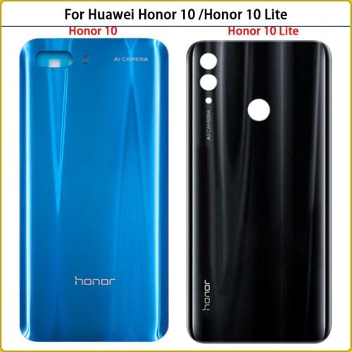 10Pcs New Honor10 Rear Housing Case For Huawei Honor 10 / Honor 10 Lite Battery Cover Door Back Cover Stick Adhesive Replac