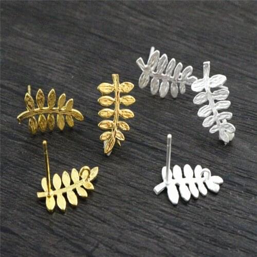 6pcs ( 3pair) 15x13mm Matte Silver Plated Gold Color Leaf Ear Hooks Earring Wires for Handmade Women Fashion Jewelry Earrings