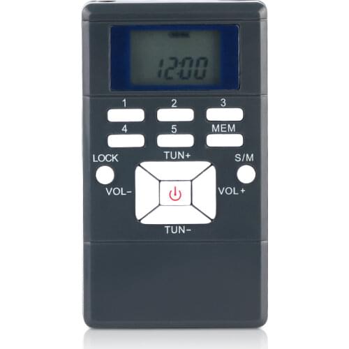 Mini Car LCD dcf77 module Radio Frequency Modulation FM Radio Digital Signal Wireless Receiver With Stereo Earphone