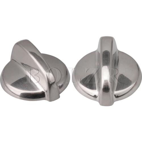 BQLZR 2pcs Silver Stove Oven Knob Replacement Part WB03T10295 5.6x5x2.3cm