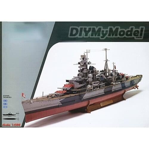 DIYMyModeI ADMIRAL HIPPER 1:200 Hippel cruiser DIY Handcraft Paper Model Kit Handmade Toy Puzzles Gift Movie prop