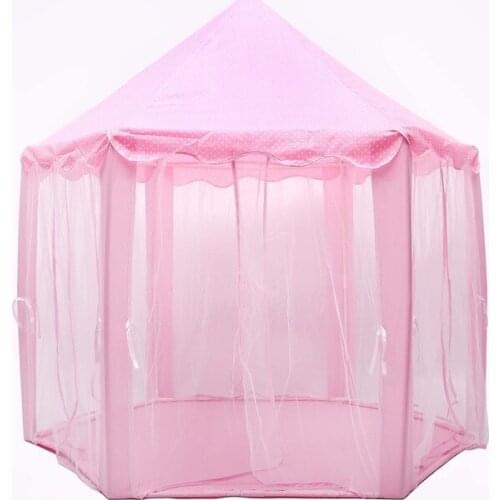 Princess House Childrens tent ventilation hexagonal small room tent house Girls Pink Girls play games