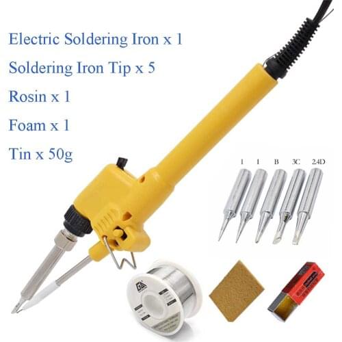 60W 220V Electric Automatic Soldering Iron Wood Burning Embossing External Heating Elbow 450 Degree Handheld Tin Solder Pen