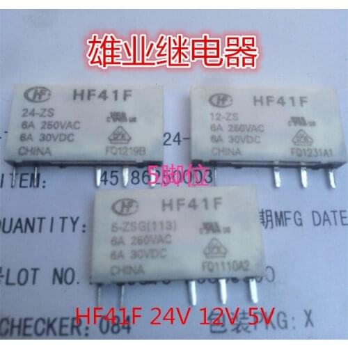 HF41F-024-ZS 012 Relay 5V 12V 24V 6A