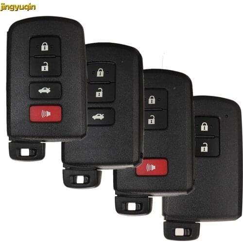 Jingyuqin 5pccs Remote Car Key Fob Shell For Toyota Camry Corolla Avalon Rav4 Land Cruiser Smart Card Replacement