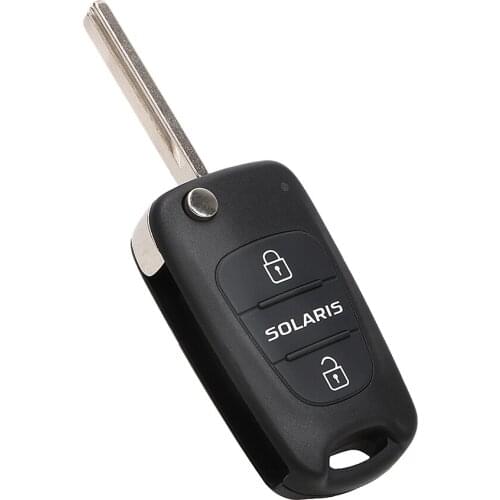 LEEPEE Car-styling For Hyundai Solaris Car Accessories Remote 3 Button Replacement Car Key Shell Flip Folding Blank Key