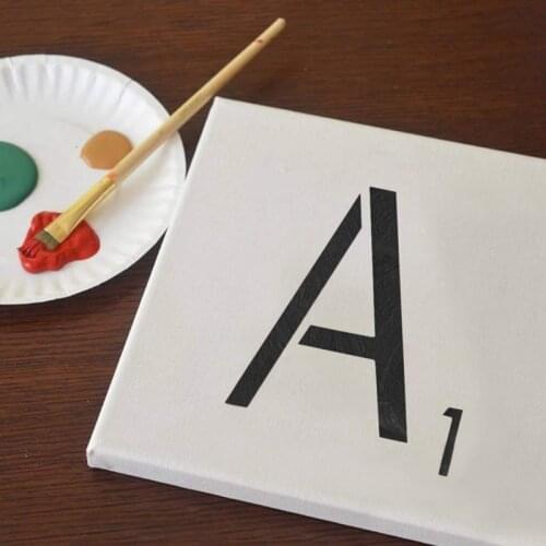 Hot 26Pcs/set Reusable Scrabble Style Tile Stencil Letters Stencil Template For Tile Wall Decor Art Pet Material Thick, Durable