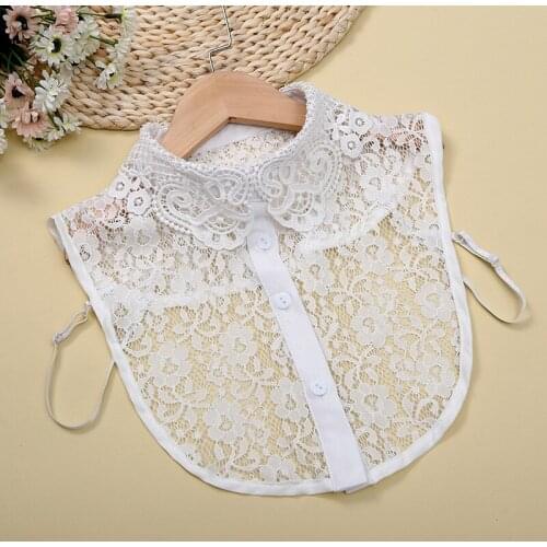 Fake Collars for Women Detachable Collar Ladies Lace Blouse Half Shirt Decoration Flase Collar Tie Nep Kraagie Clothes Accessory