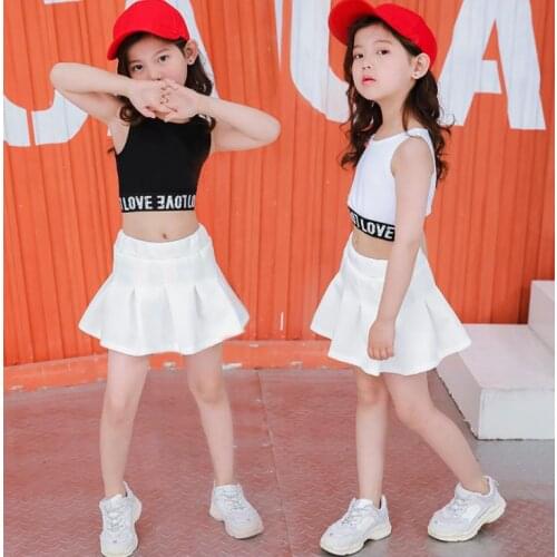 Lovely Casual Two Piece Kids Crop Top Skirt Set For Girls 3 4 6 8 9 10 11 12 13 14 15 16 Years Teenage Girls Summer Clothes 2019