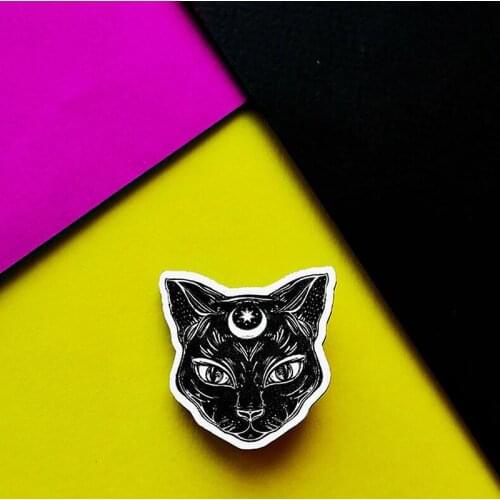 Mr.Znachkoff Black Brooches For Clothes