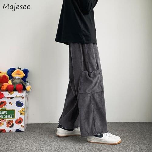 Men Casual Pants Summer Leisure Multi-pockets Trousers Stylish High Street Baggy Male Daily Vintage All-match Cargo Japan Style