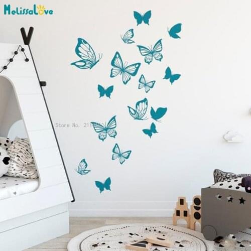 Butterfly Dandelion Accessories Decals For Kids Colorful Woodland Home Decor Animals Removable YT6196