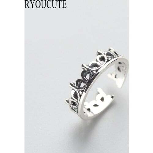 New Arrivals Silver Color Crown Rings for Women Adjustable Size Finger Rings Fashion Wedding Anillos Mujer