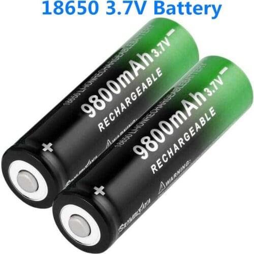 New Genuine 18650 3.7V 9800mAh Rechargeable Battery For Flashlight Torch Headlamp Li-ion Rechargeable Battery drop Shipping