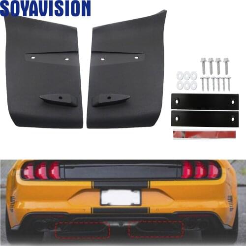 New ABS Rear Bumper Lip Air Diffuser Valance Foil Kit For Ford For Mustang 2018 2019 GT R Style durable
