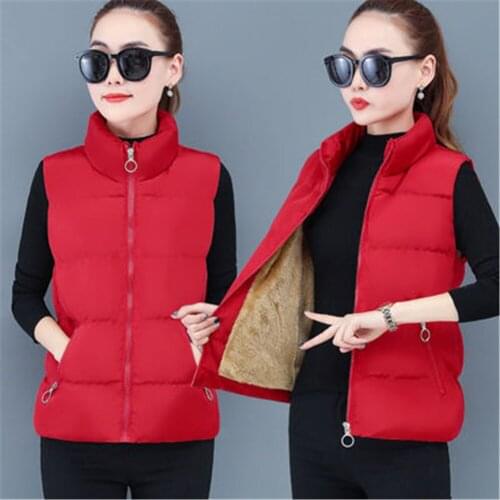 Autumn Winter Loose Sleeveless Jacket Vest Woman Snow Wear 2021 Korean Fashion Woman Jacket Vest down Cotton Vest Womens