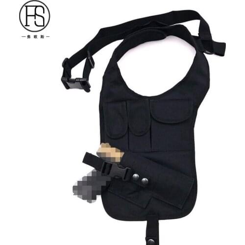 Gun Concealment Shoulder Holster Outdoor Sport Tactical Army Shooting Nylon Waist Holster Black Color