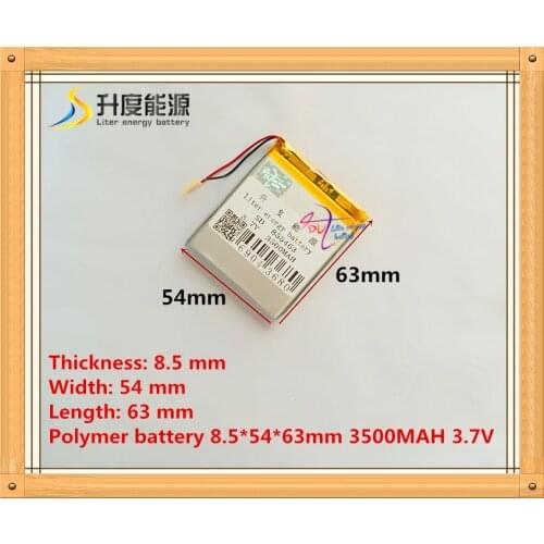 3.7V polymer battery built- 855463 Universal 3500MAH lithium batteries