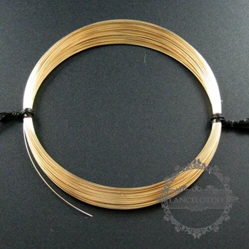 1meter 28gauge 0.33mm half hard gold filled color not tarnished beading jewelry wire supplies findings 1505001