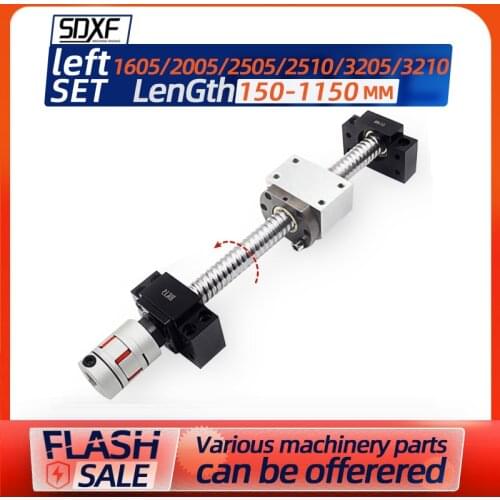 A set of left-handed ball screw nut 1605/2005/2505/2510/3205/3210/4005/4010+BKBF+DSG+ coupling, factory direct sales