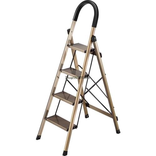 Ladder Household Aluminum Alloy Folding Herringbone Ladder Thickened Indoor Mobile Staircase Multi-functional Telescopic Ladder