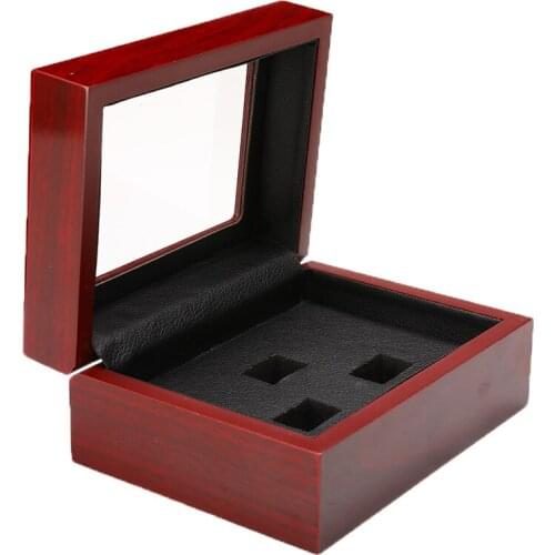 3Holes Vintage Jewelry Box Case Wooden Jewelry Package Display Jewelry Organizer Ring Box Holder шкатулка для украшений
