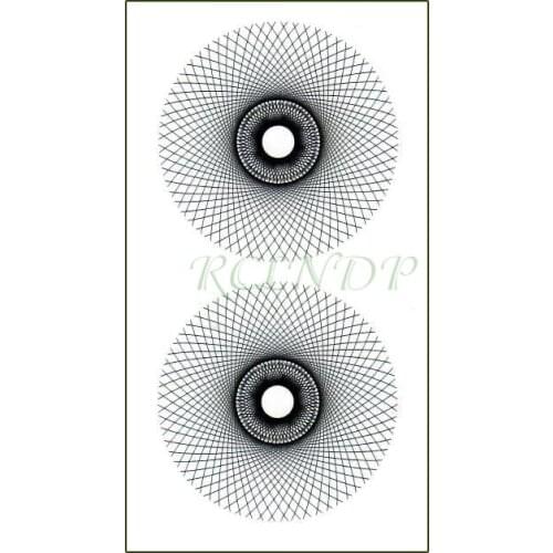Waterproof Temporary Tattoo Sticker Line Draw Mesh Geometric Pattern Circle Element Flash Tatoo Fake Tatto Art for Men Women