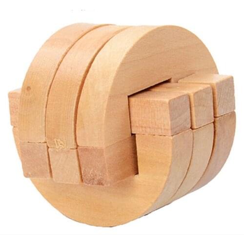 1PCS Simple Chinese Traditional Unique Wooden Puzzles Kongming Lock Toys Classical Intellectual Cube Educational Toy