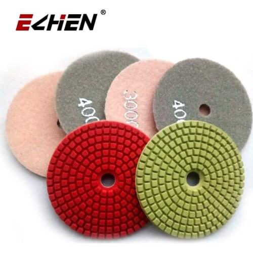 10 Pcs Grit #3000 Diamond Flexible Wet Polishing Pad Resin Bond Dia 100mm Sanding Discs For Granite Marble Stone Polisher Pads