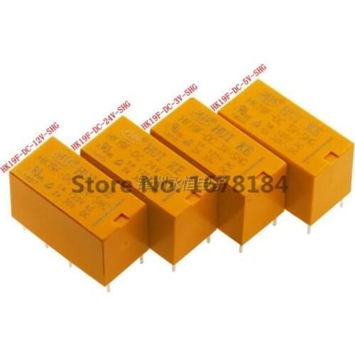 10PCS Relay HK19F-DC3V-SHG HK19F-DC5V-SHG HK19F-DC9V-SHG HK19F-DC12V-SHG HK19F-DC24V-SHG HK19F 3V 5V 9V 12V 24V 8PIN