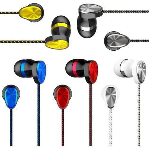 3.5mm Dual Drive Dual Moving Coil Iron Stereo Earphones In-ear Bass Earbuds 3D Stereo Volume Control With Mic For IPhone Xiaomi