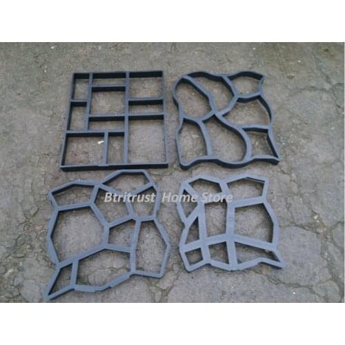 60*50cm 5pcs/lot Hot sale driveway patio concrete stepping stone path walk maker paving pavement mold
