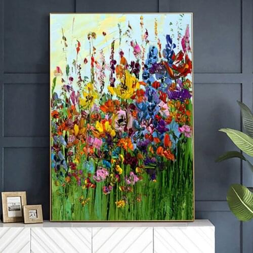 Abstract art colorful flowers DIY Diamond Painting Mosaic Drill Square Round 5d Diamond Embroidery Cross Stitch Handmade Hobby