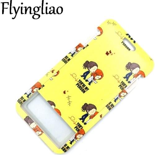 Greys Anatomy Lanyard Credit Card ID Holder Bag Student Women Travel Card Cover Badge Car Keychain Decorations