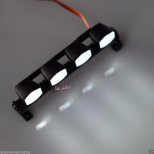 White/Blue/Yellow Aluminum DIY Assembly Part RC Car Multi Function LED White Light Bar Aluminum Fit 1/10 1/8 Scale 506W