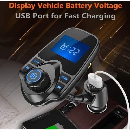 Wireless Car Bluetooth FM Transmitter Radio Adapter Kit Display Car W1.44-inch C8P0