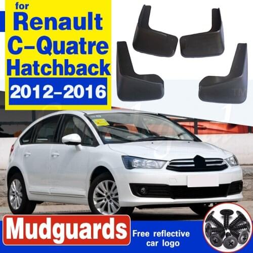 Mudflaps Splash Guards For Citroen C-Quatre 2012-2016 Hatchback Front Rear Mud Flaps Mudguards fender Soft plastic Accessories