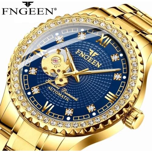 FNGEEN Mens Stainless Steel Watch