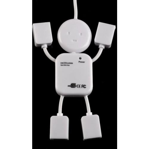 Humanoid 4 Port Hub High-Speed USB 2.0 Splitter Cable Adapter for Laptop PC