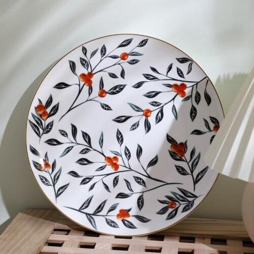 Ceramic Dinner Plate Disc Large Western Dinner Plate Steak Plate Breakfast Dessert Plate Salad Plate Home Tableware Supplies