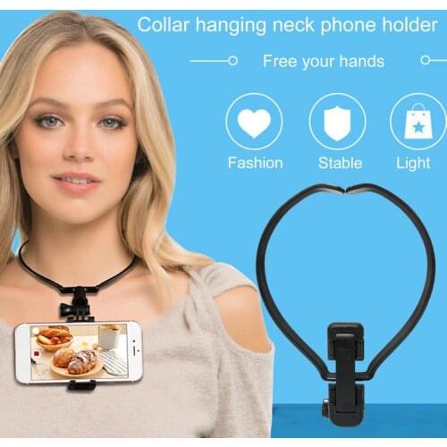 Hands Free Lazy Wearable Neck Camera Holder Mount Tripod Necklave For Gopro Pro Adjustable Go Arm Phone POV Photographing Stand