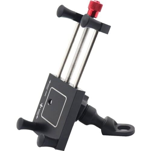 Bike Phone Mount, Universal Adjustable Motorcycle Handlebar Phone Holder Cradle Clamp for Most 4"-7" Phones Mobile Device