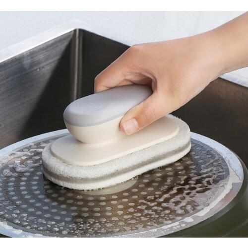 Kitchen Gadgets And Accessories Scrub Brush With Handle Holder For Dishes For Cleaning Shower Bathroom Pot Dishwashing Brush