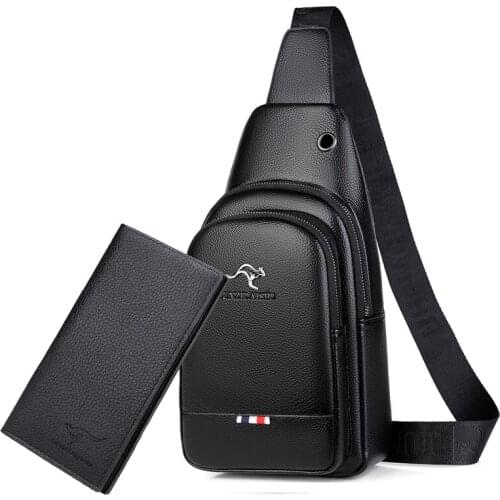 Chest Bag For Men Leather Messenger Business One Shoulder Backpack Purse Cell Phone Designer Luxury Brand Side Crossbody Bags