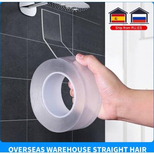 1Pc Nano Transparent Sticker NoTrace Reusable Waterproof Adhesive Strong Bathroom Decoration Wall Double Sided Tape For Kitchen