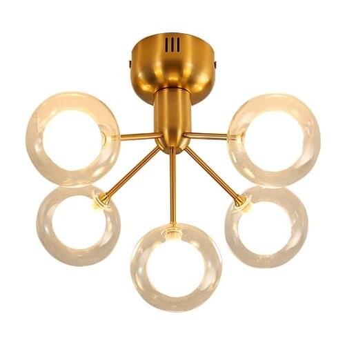 NEW Nordic lamps modern minimalist glass led wrought iron ceiling lamp personality art aisle corridor porch molecular lights