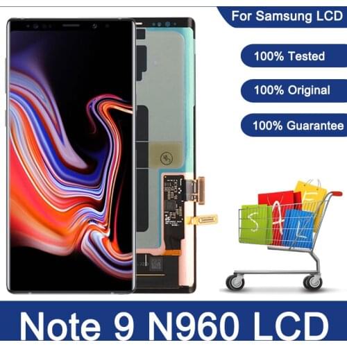ORIGINAL AMOLED 6.4'' LCD with frame for SAMSUNG GALAXY Note 9 LCD Note9 Lcd Display N960D N960F LCD Touch Screen Parts